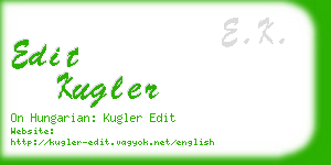 edit kugler business card